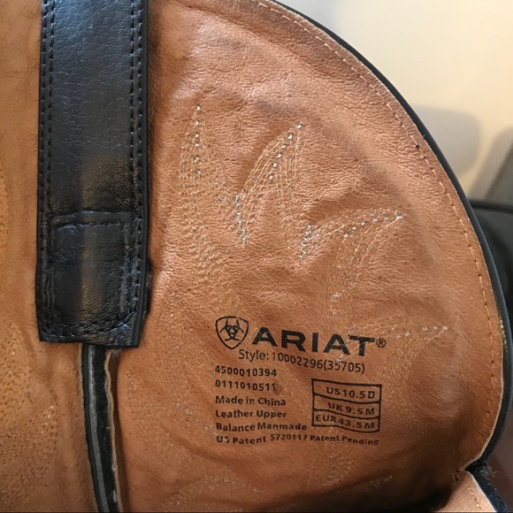 Ariat Leather Western Cowboy Boots - Picture 9 of 9